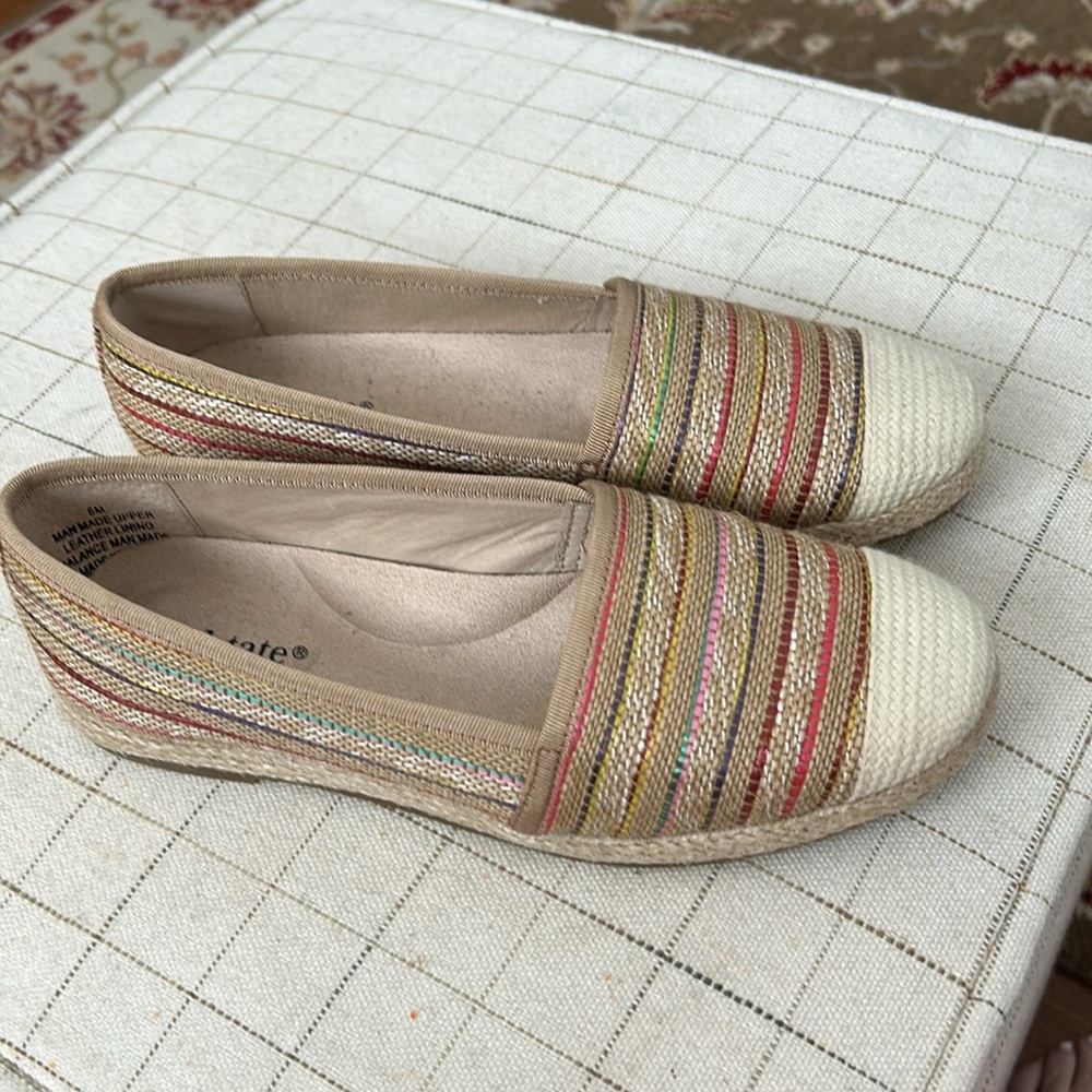 David Tate Women's Striped Espadrille Flats/Size 6M - Picture 2 of 6